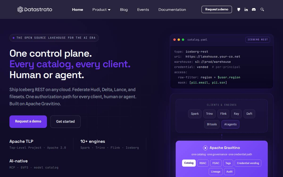Datastrato website preview