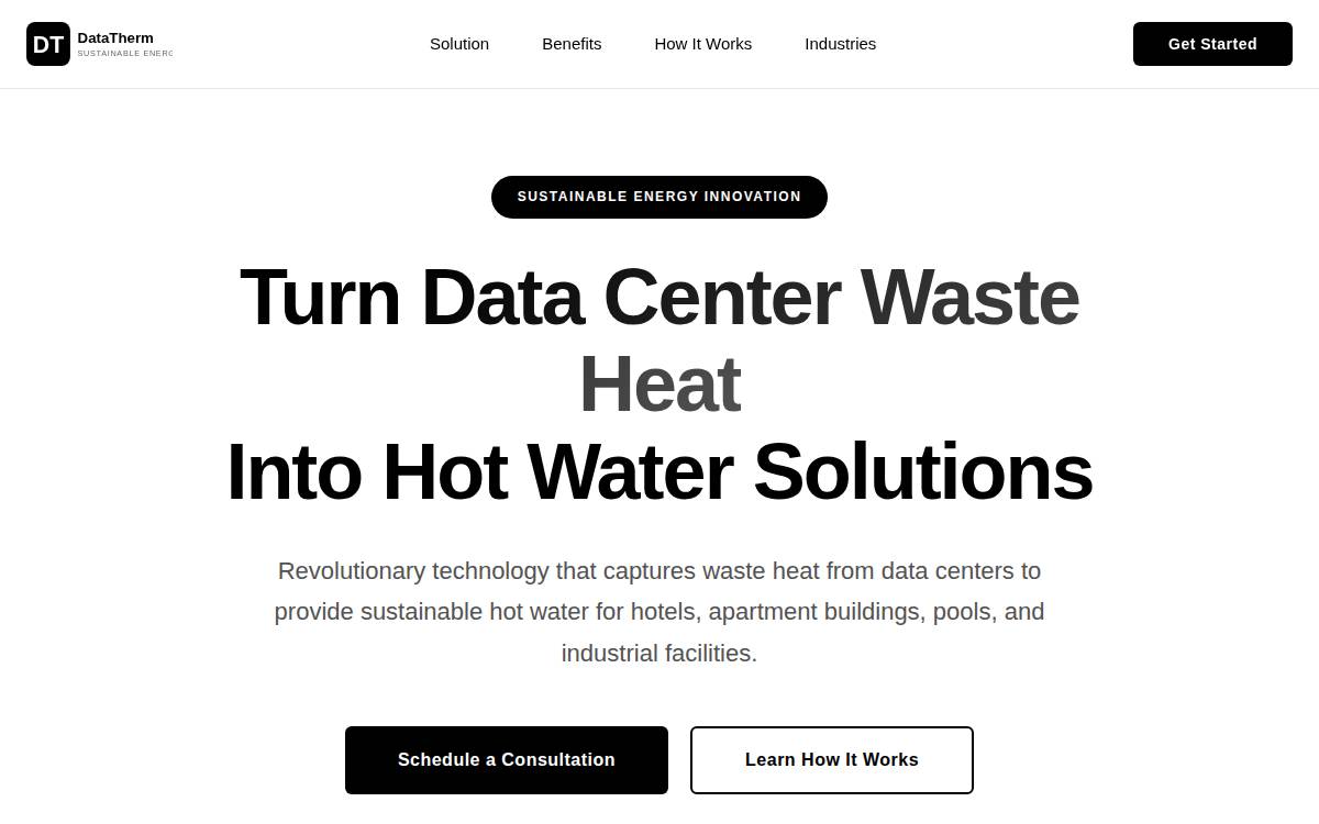 DataTherm website preview