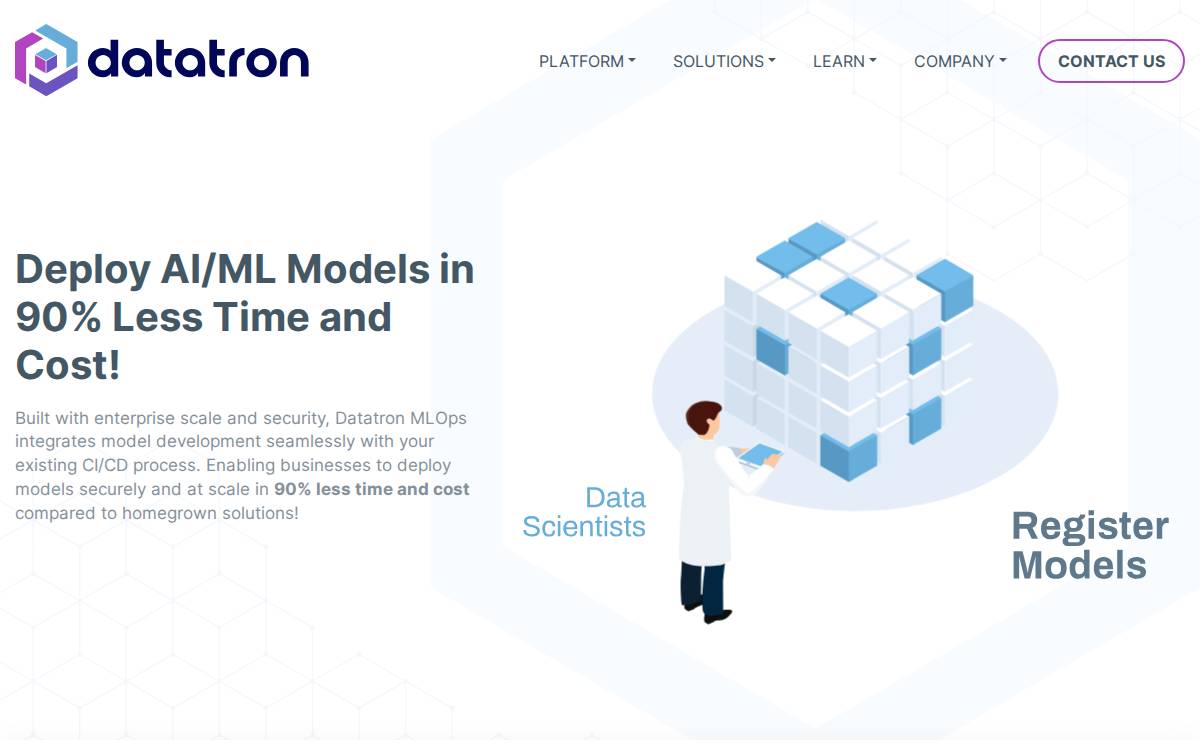 Datatron website preview