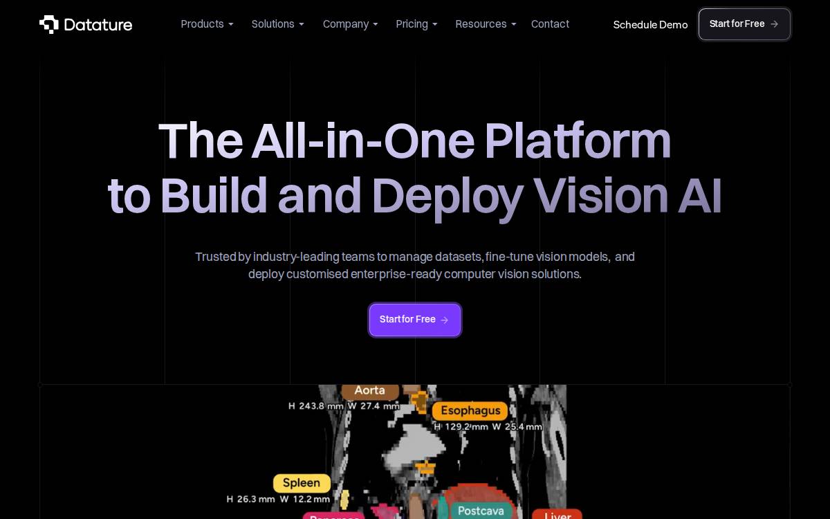 Datature website preview