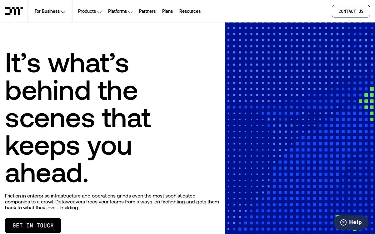 Dataweavers website preview