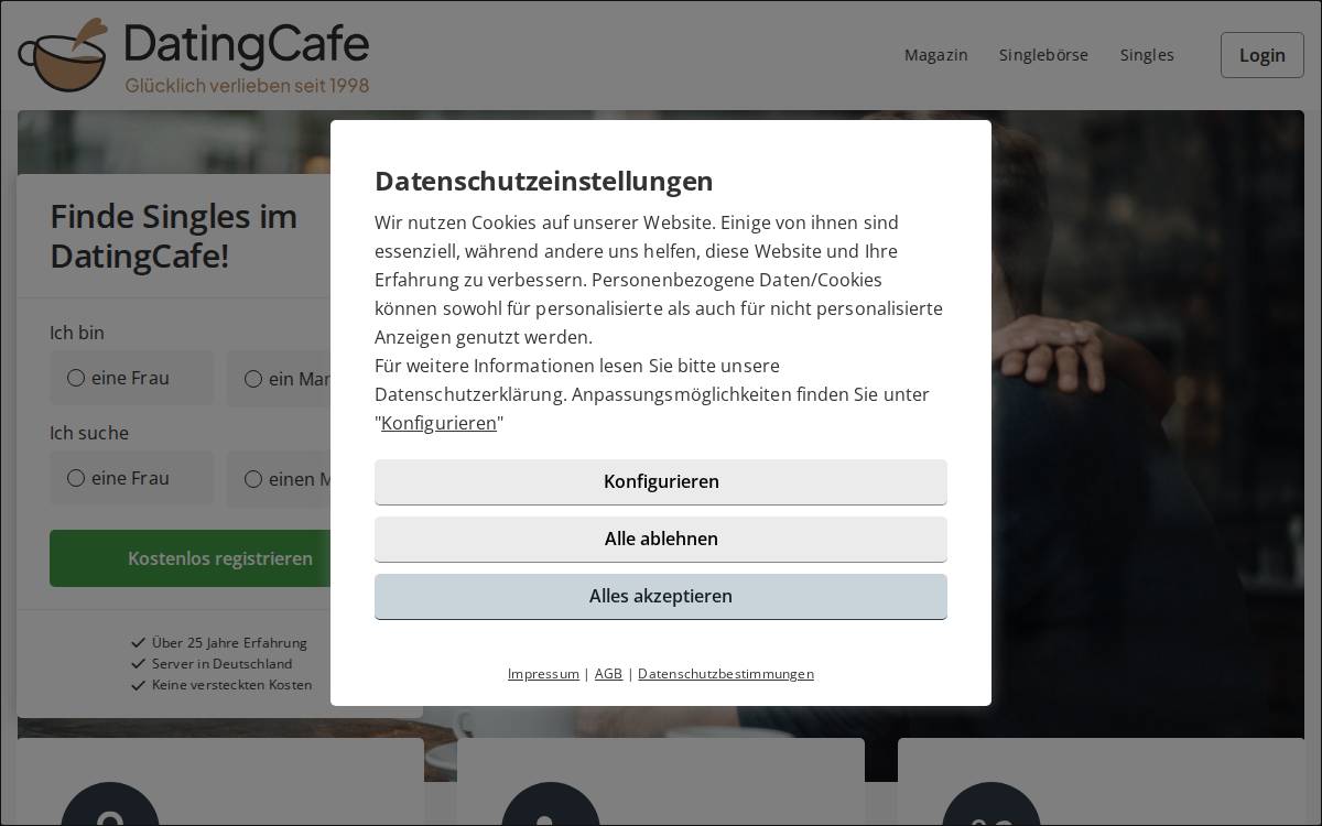 Datingcafe website preview