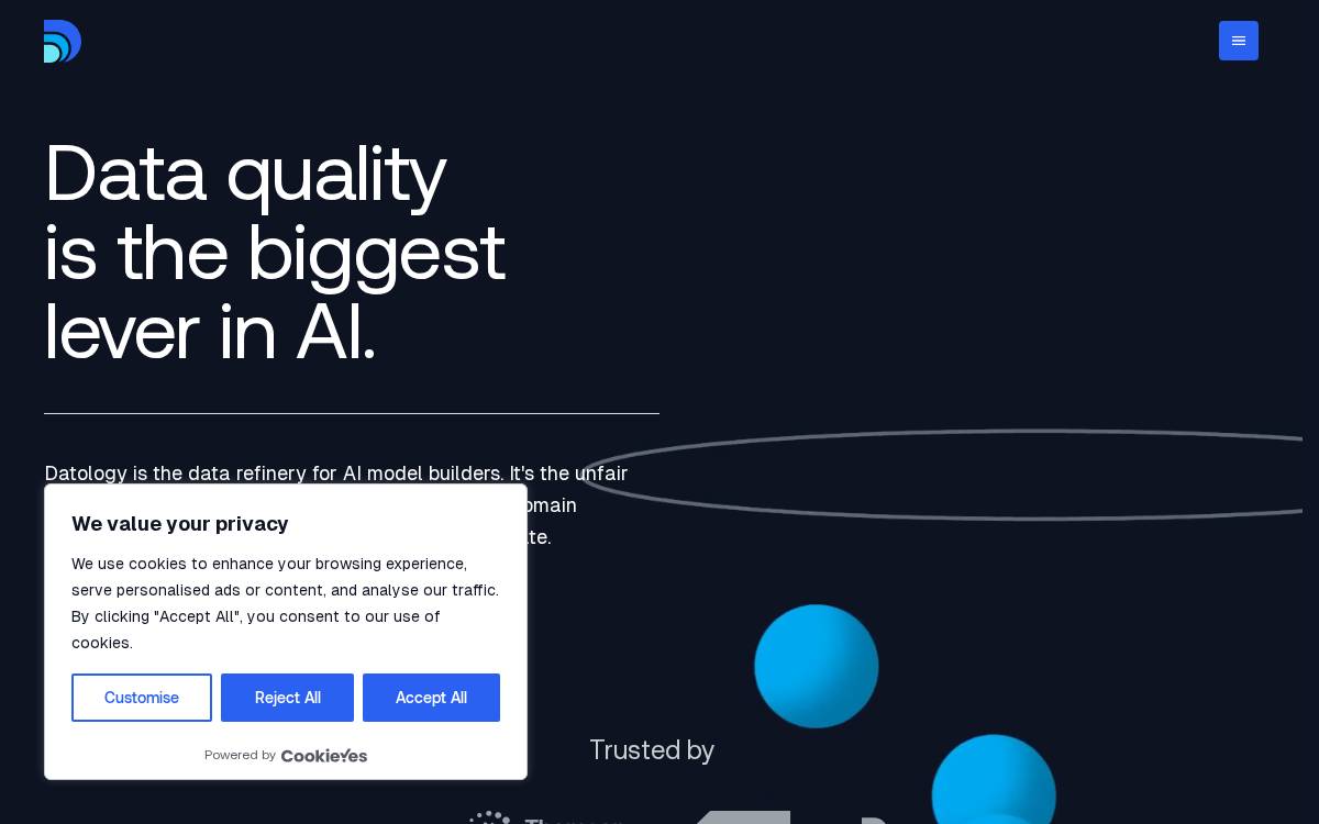 Datology AI website preview