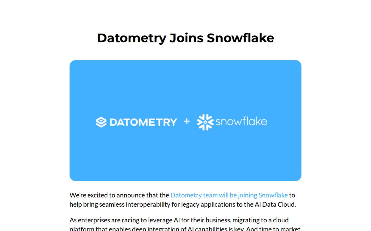 Datometry website preview