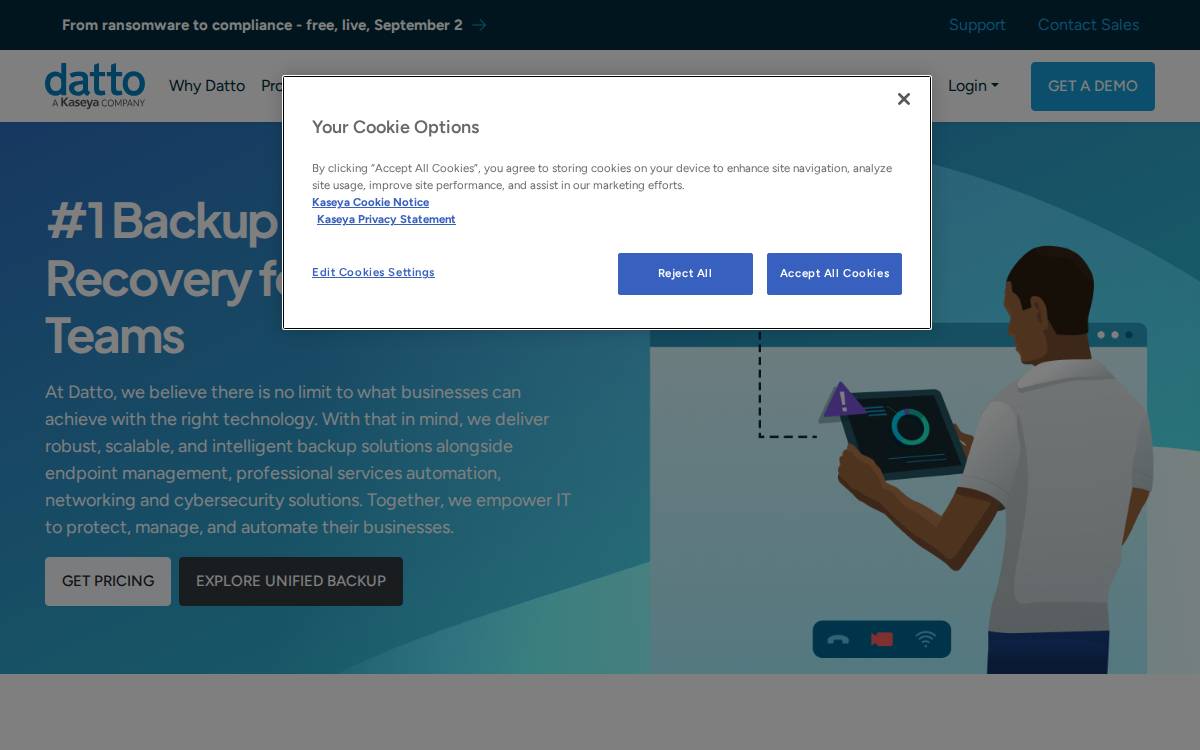 Datto website preview