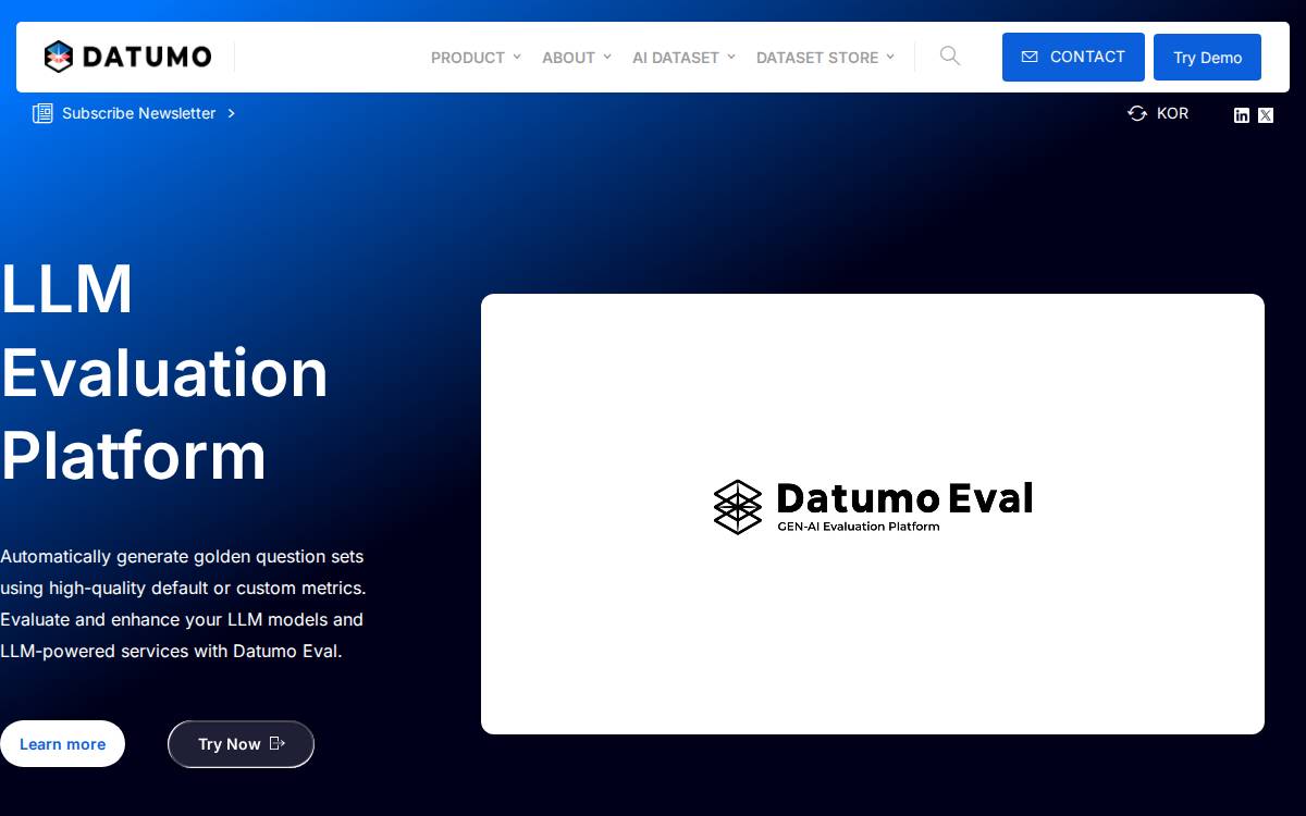 Datumo website preview