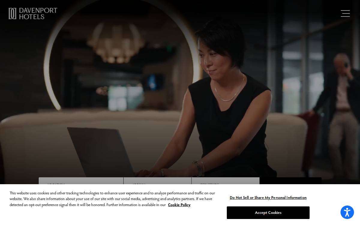 Davenporthotelcollection website preview