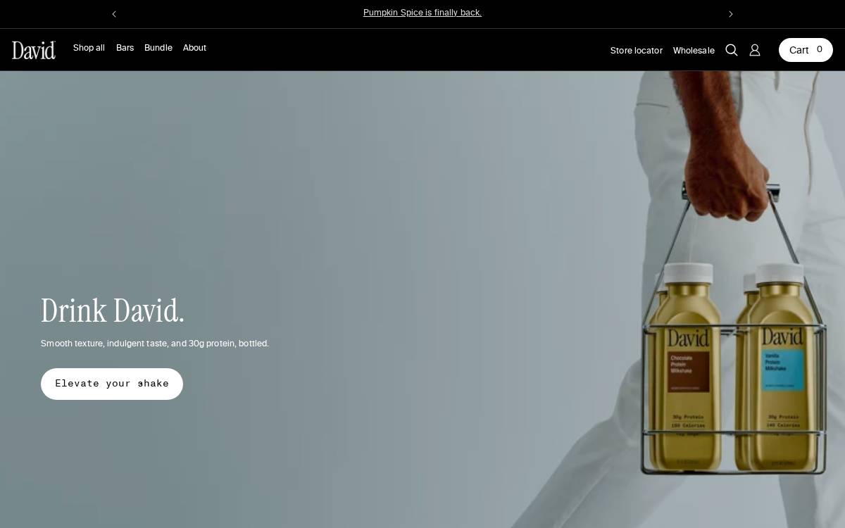 Davidprotein website preview