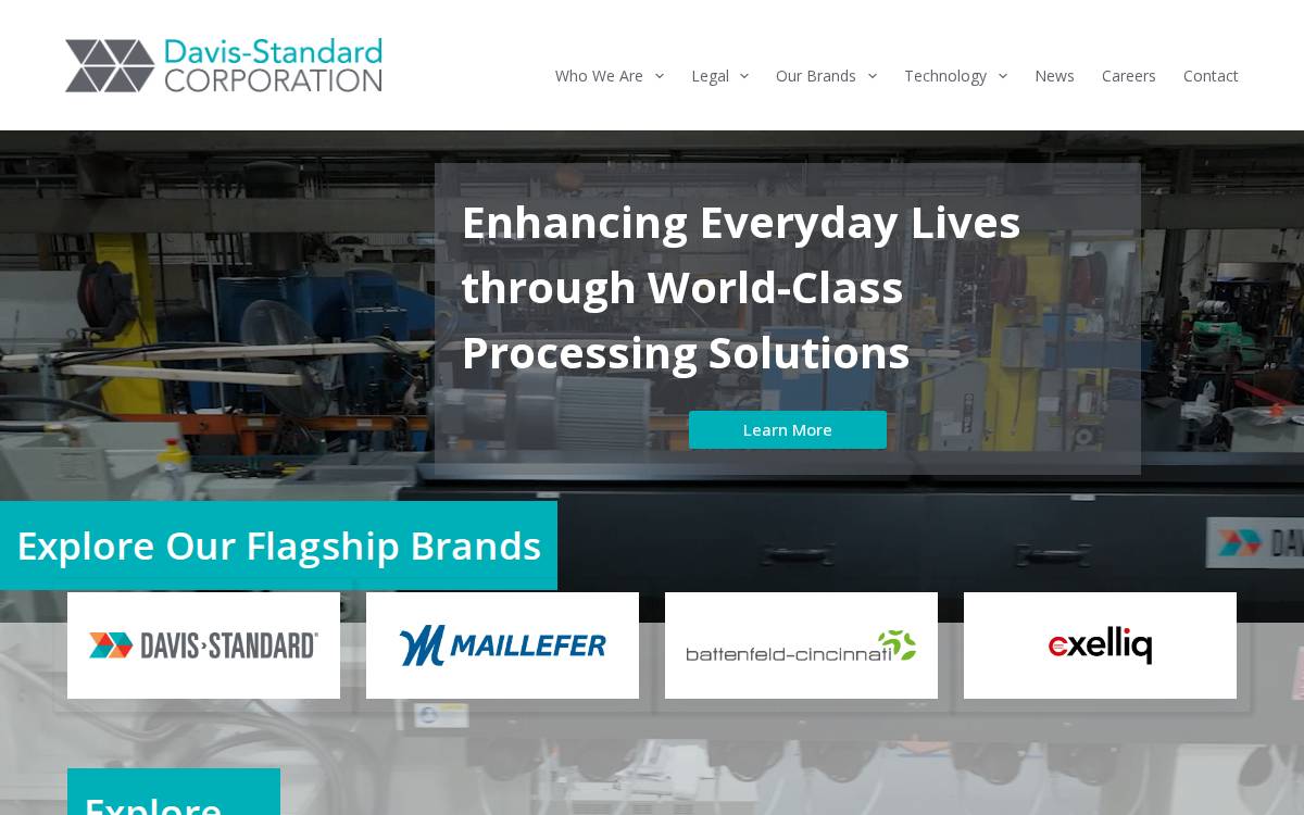 Davis Standard website preview