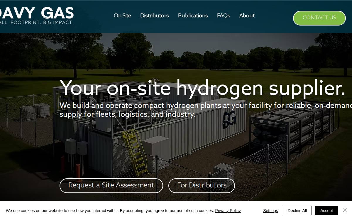 Davy Gas website preview