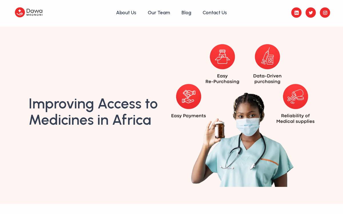 Dawa Mkononi website preview