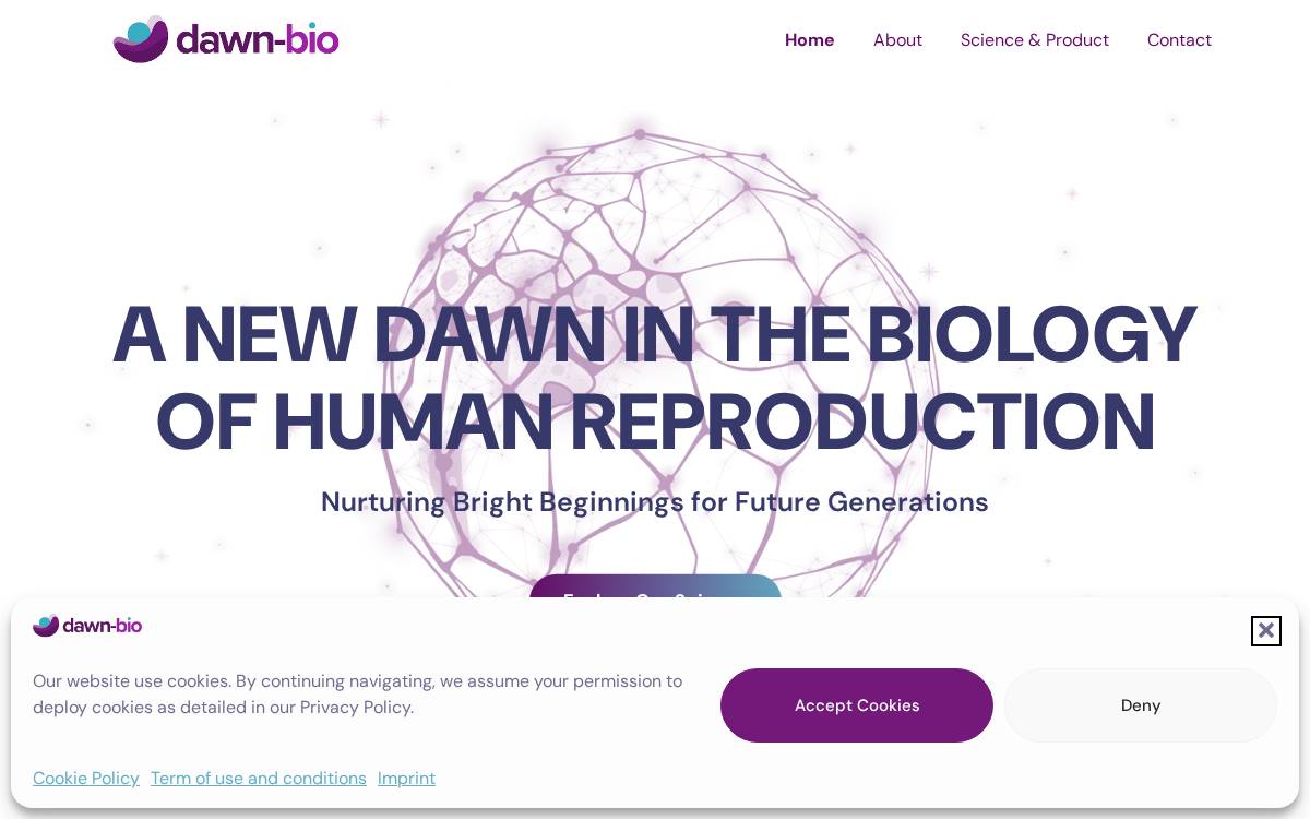 Dawn-Bio website preview
