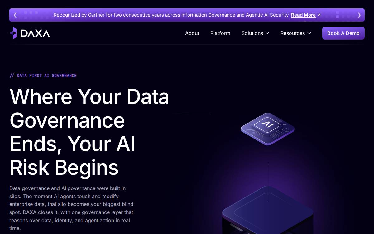 Daxa AI website preview