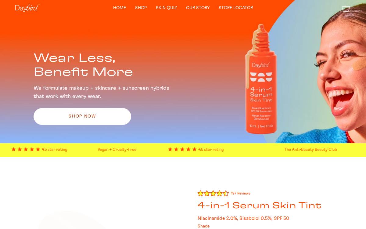 Daybird website preview