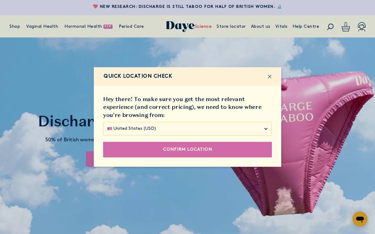Daye's website website preview