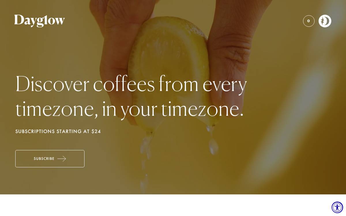 Dayglow Coffee Inc. ACTIVE website preview