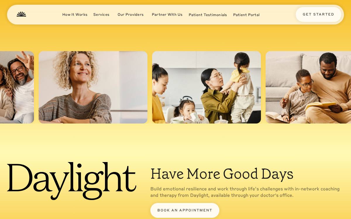 Daylight Health website preview