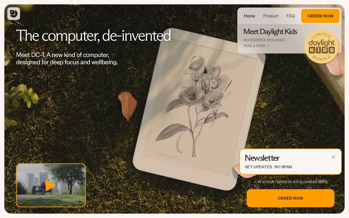 Daylightcomputer website preview