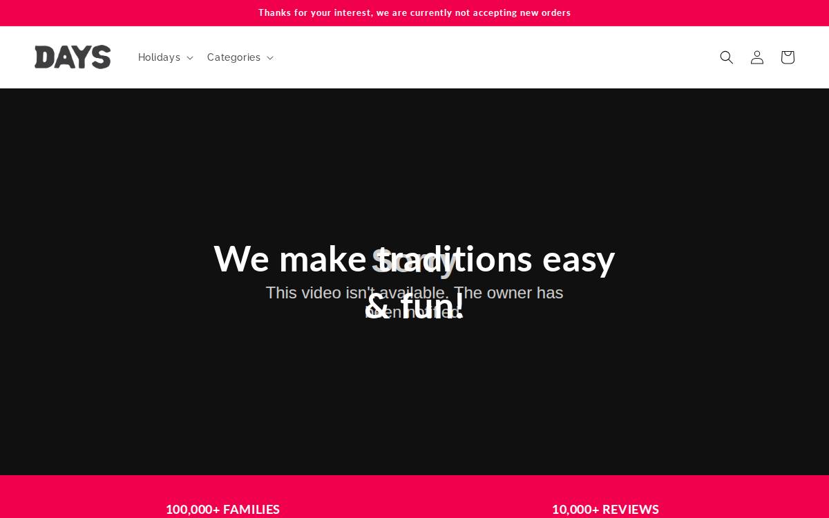 Days website preview