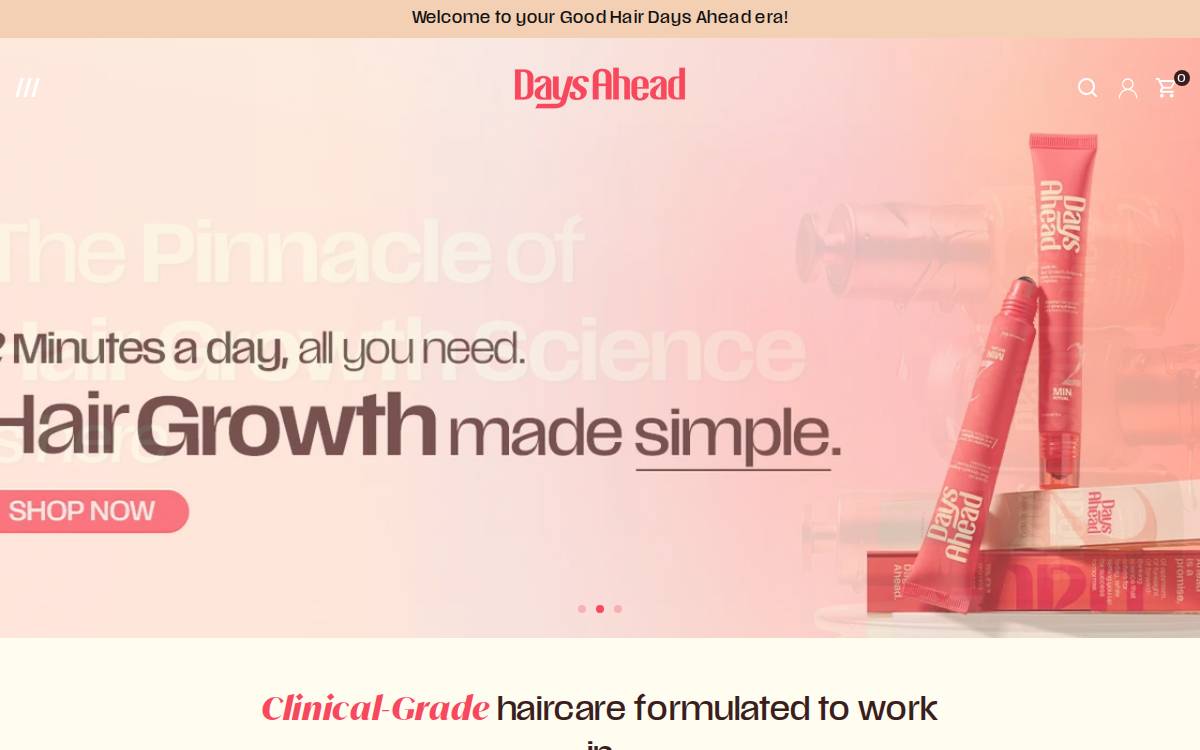 Daysahead website preview