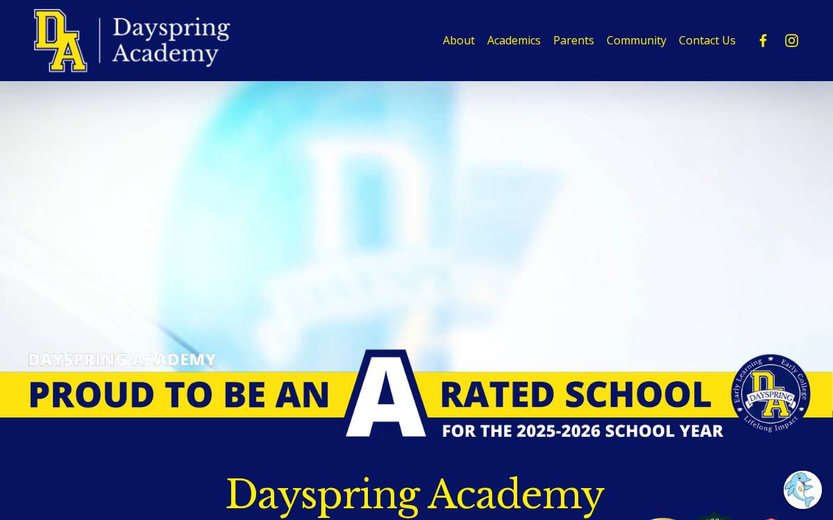 Dayspring Academy 6 Schools website preview
