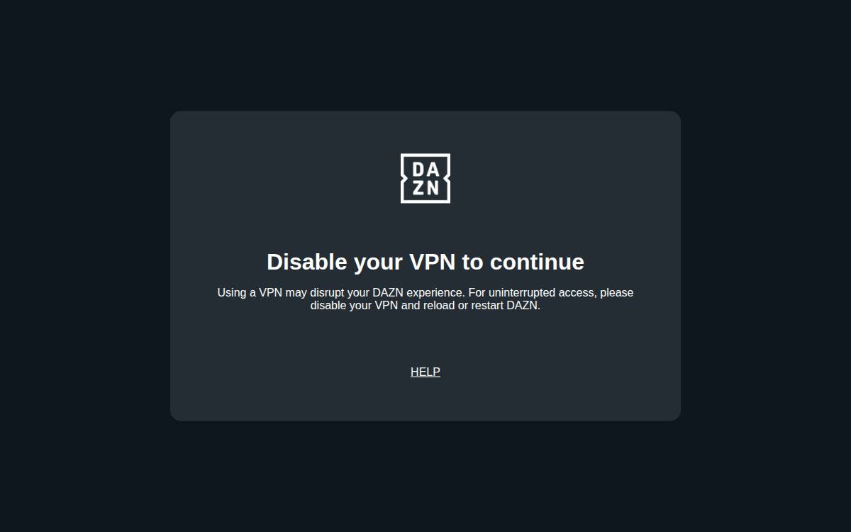 DAZN website preview