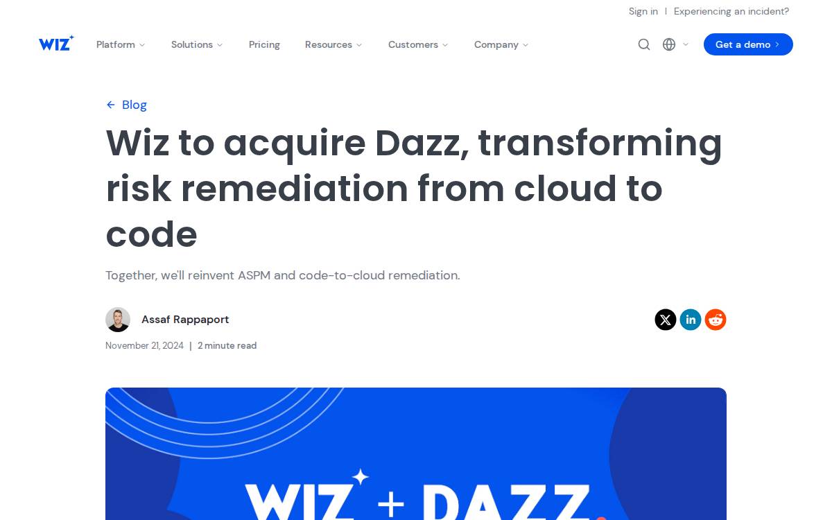 Dazz website preview