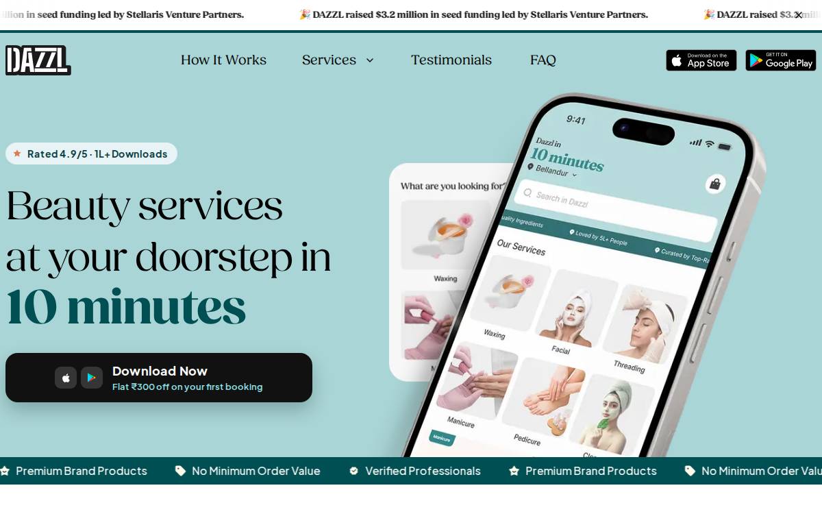 Dazzl website preview