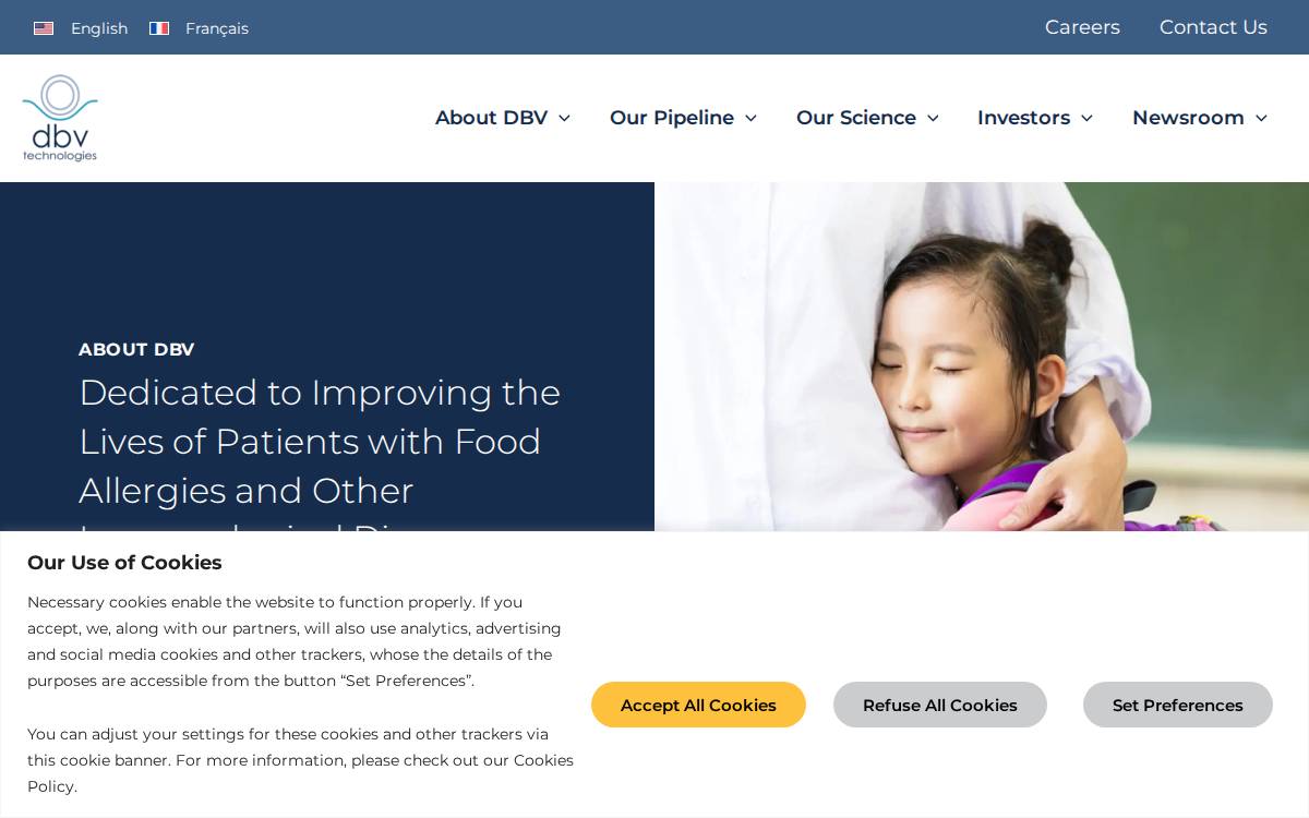 Dbv Technologies website preview