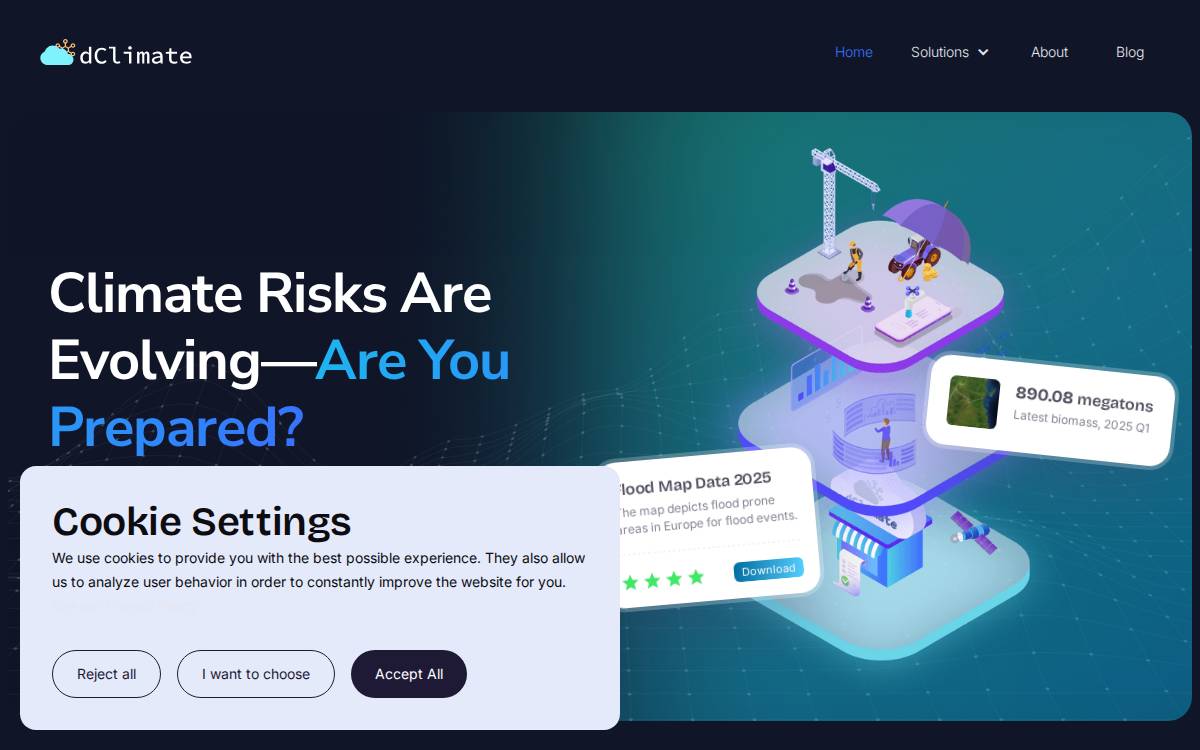 Dclimate website preview