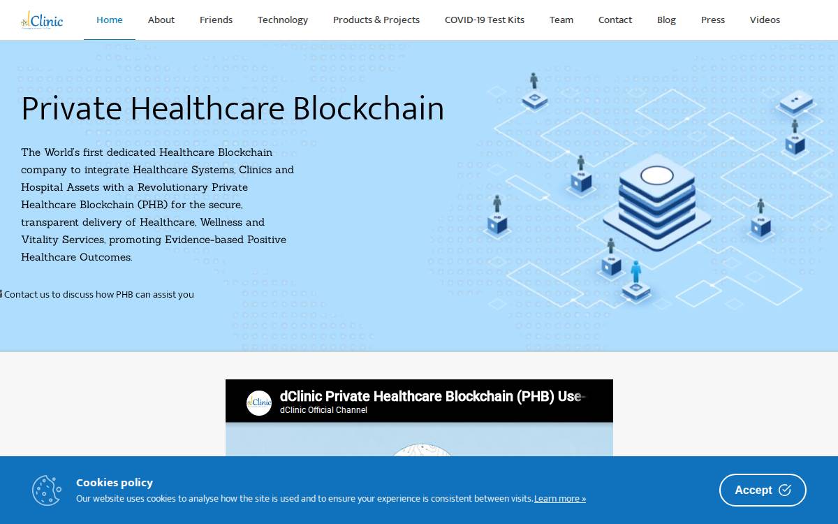 dClinic website preview