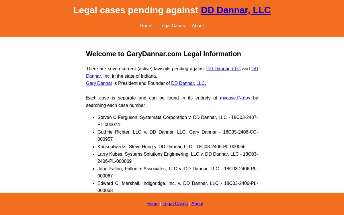 DD Dannar website preview