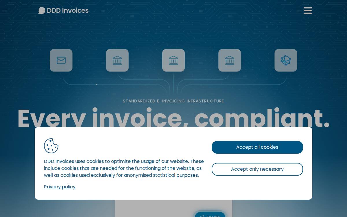 DDD Invoices website preview