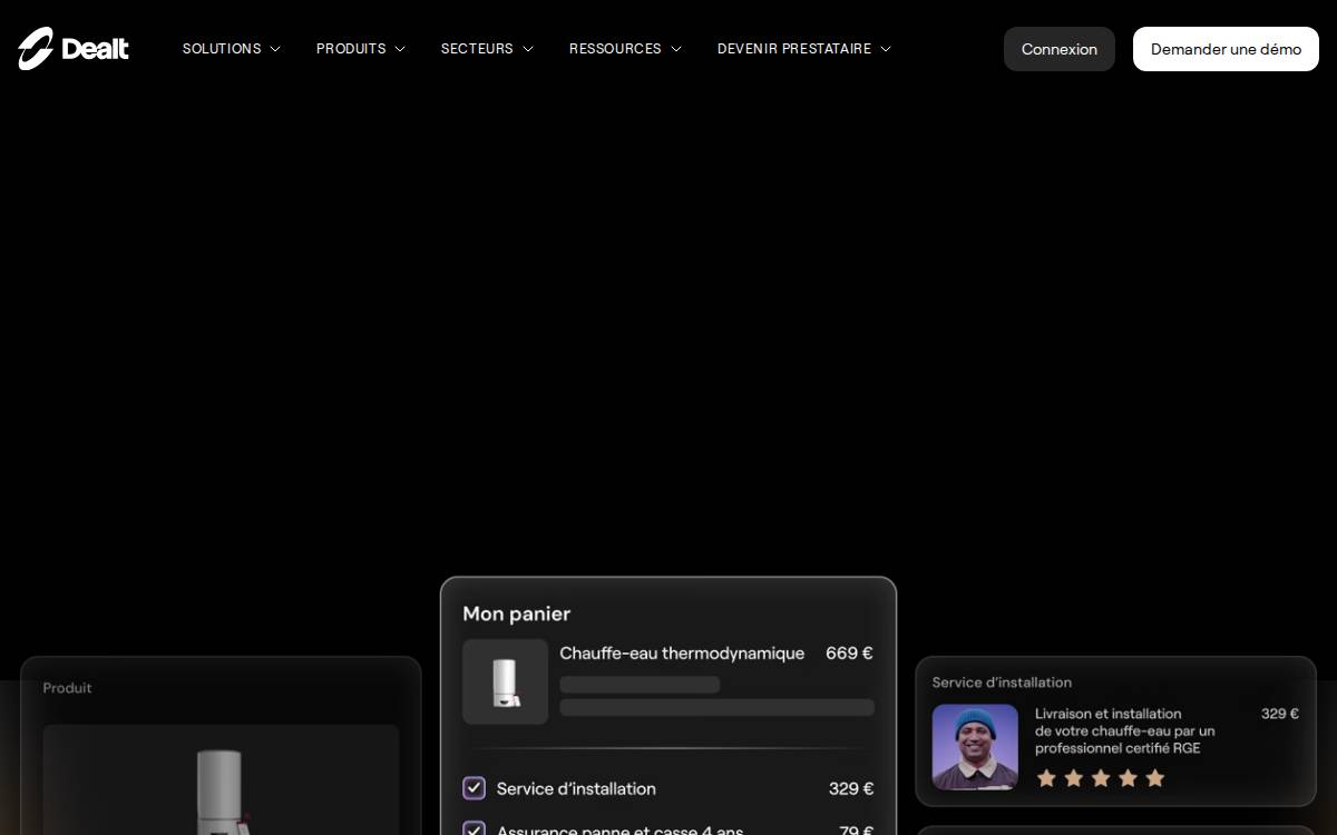 Dealt (ouvre un nouvel onglet) website preview