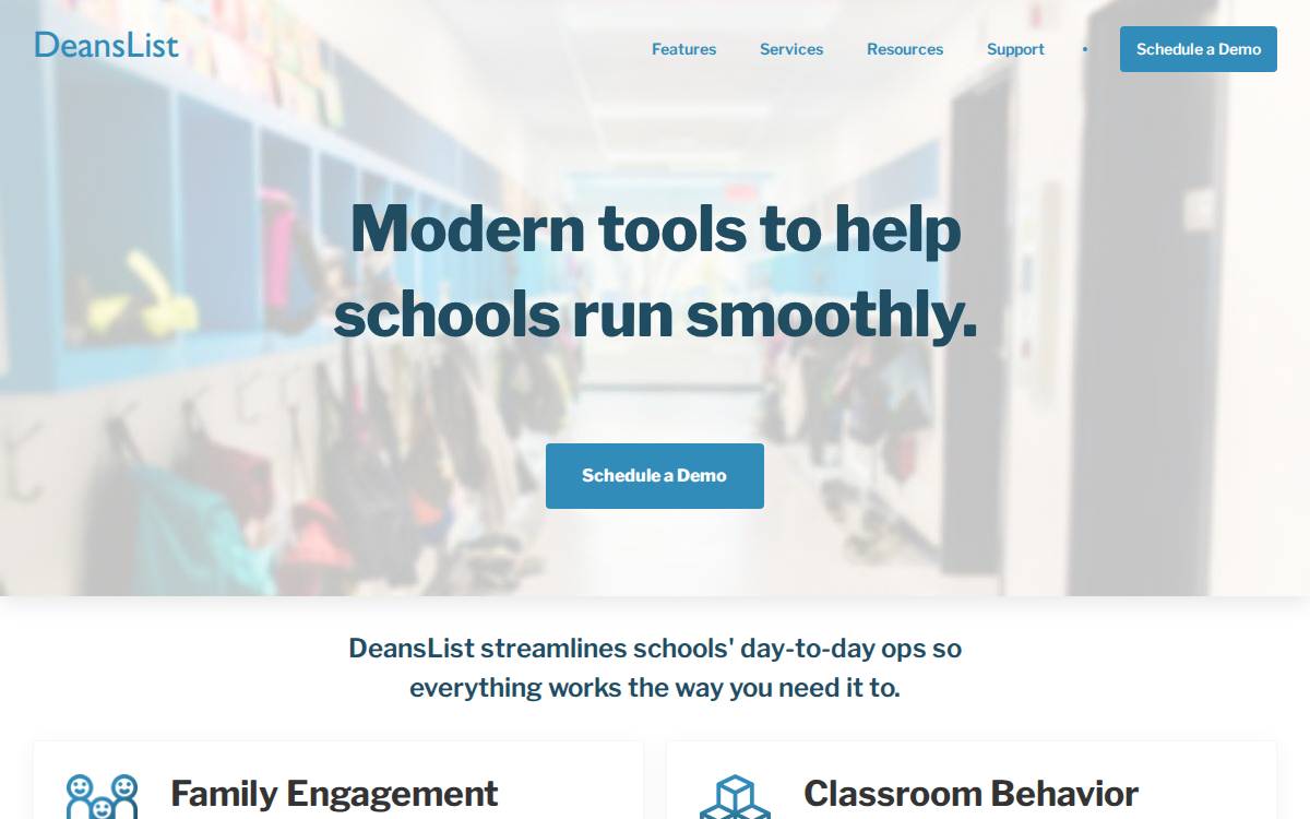 DeansList website preview