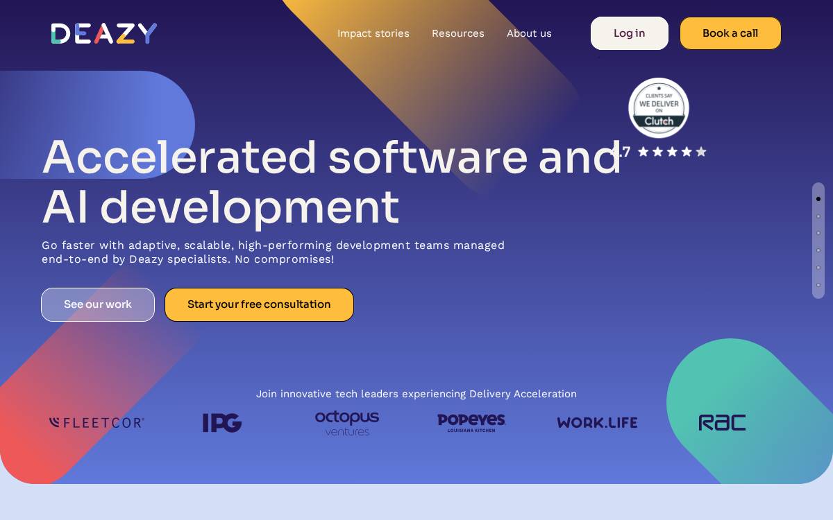 Deazy website preview