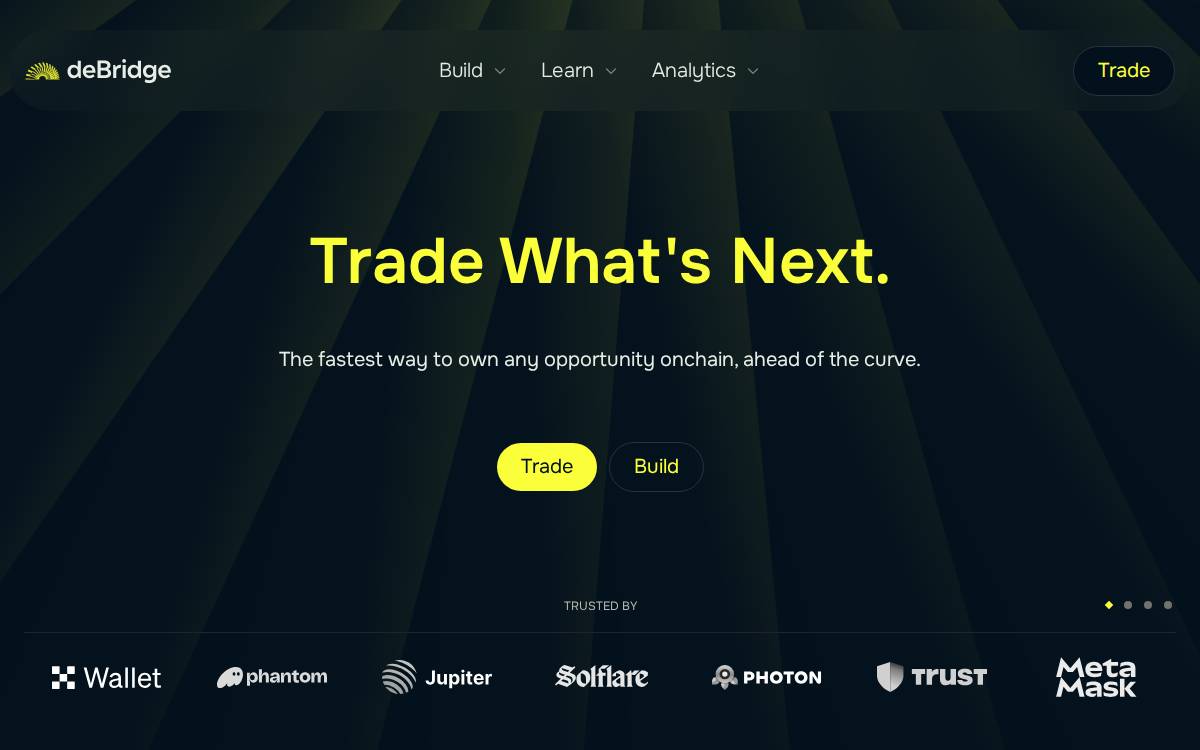 deBridge website preview