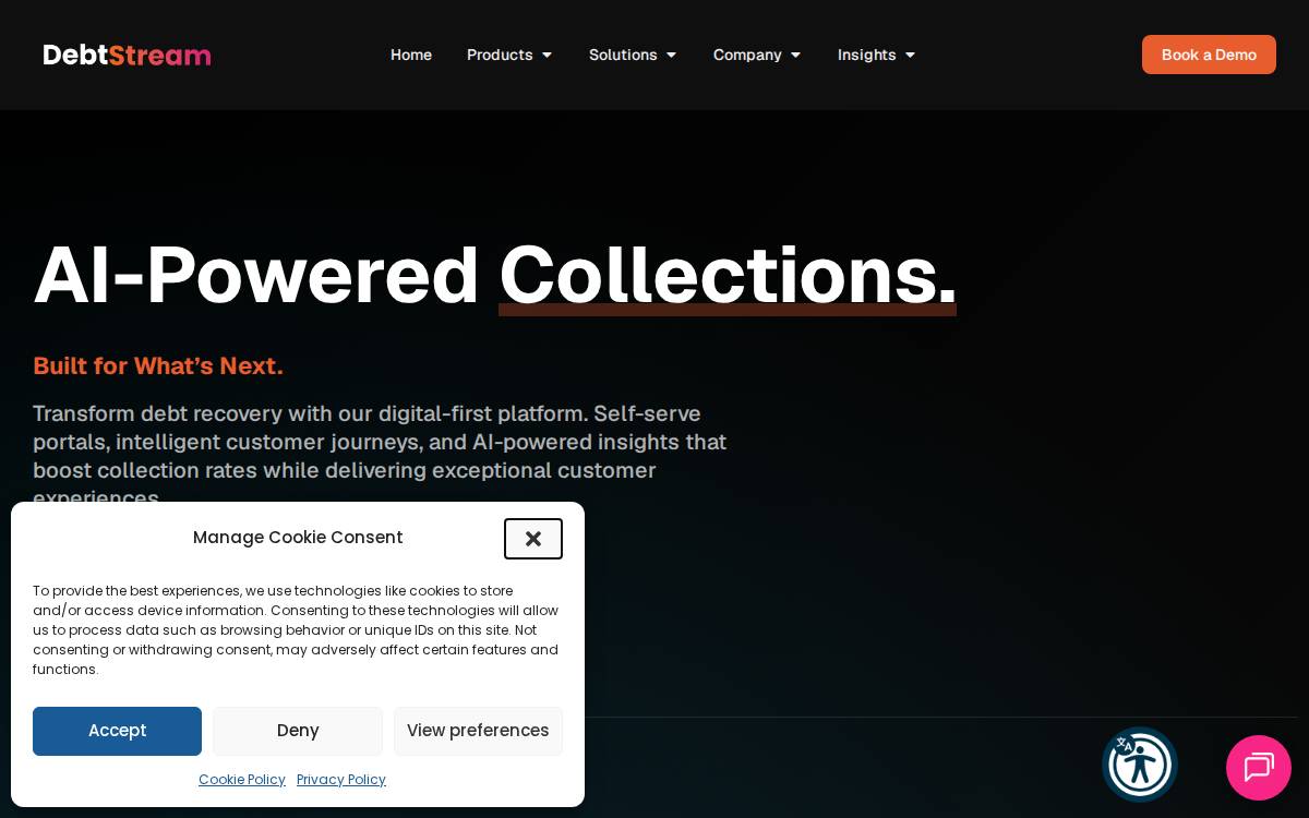 Debt Stream website preview