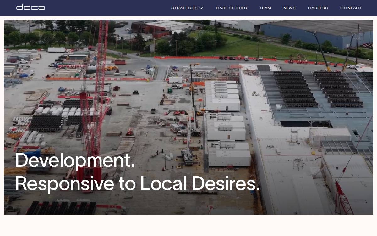 Deca Commercial Real Estate Investment & Development website preview