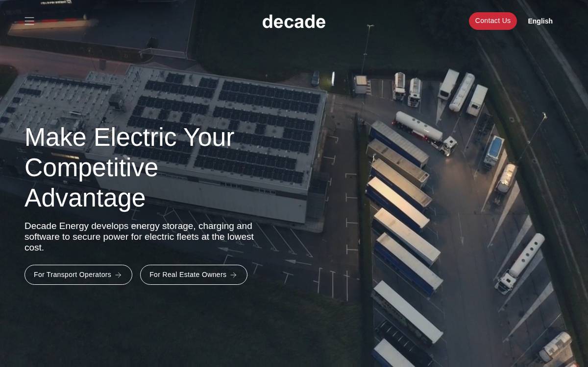 Decade website preview