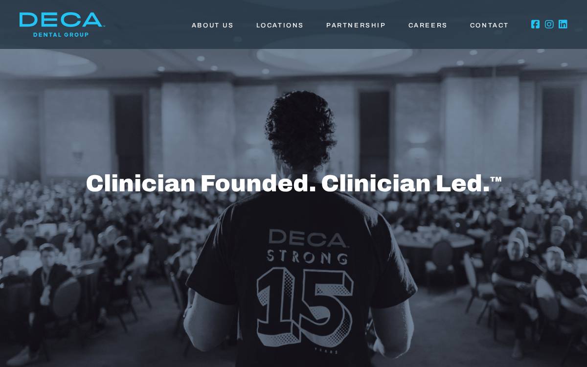 DECA Dental website preview