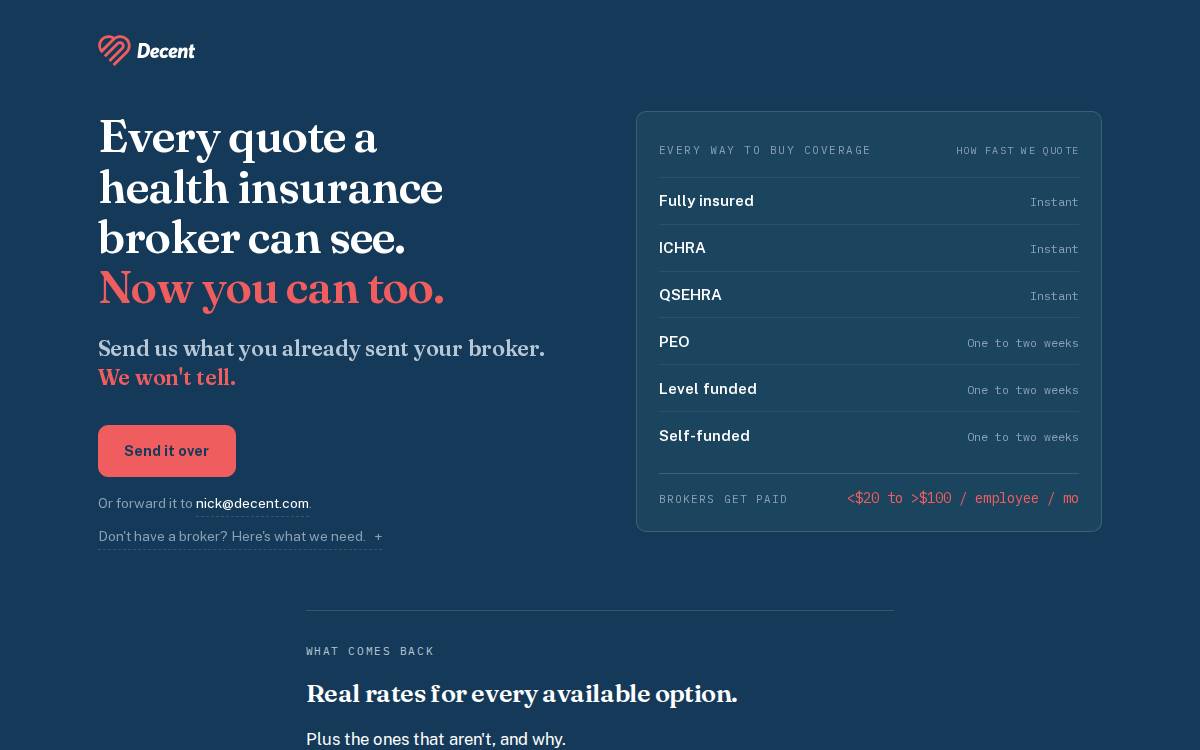 Decent website preview