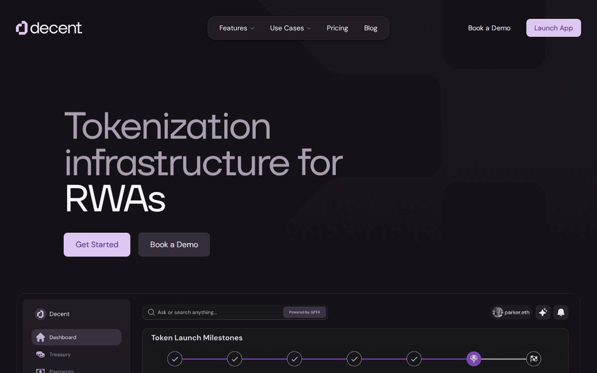 Decentdao website preview