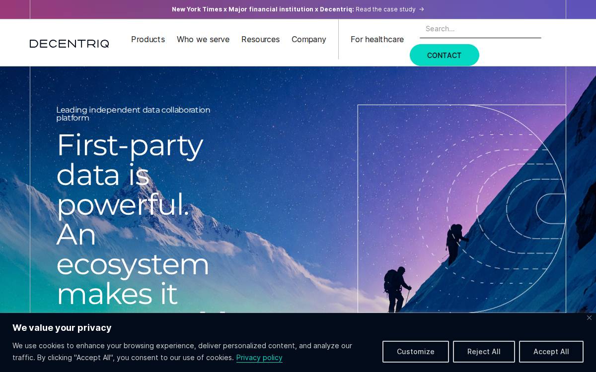decentriq website preview