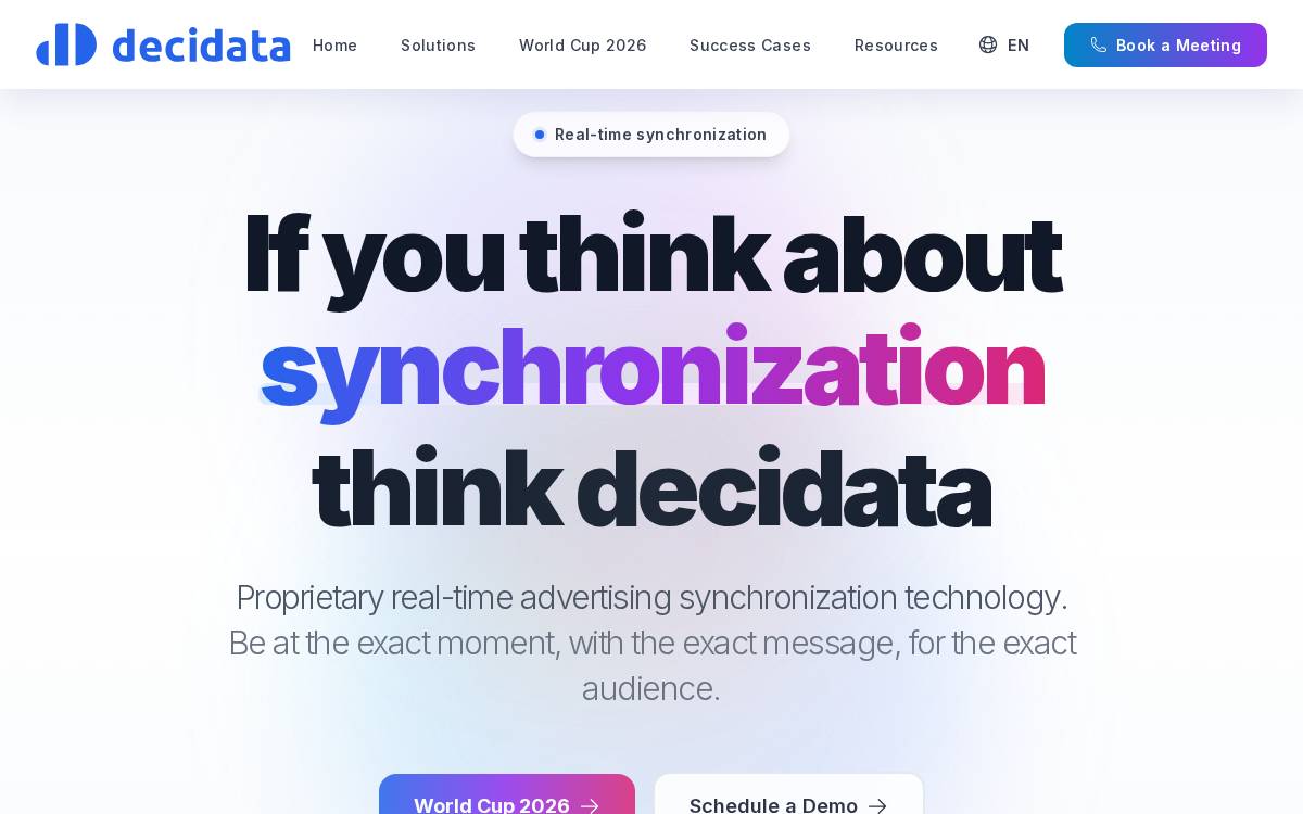 Decidata website preview