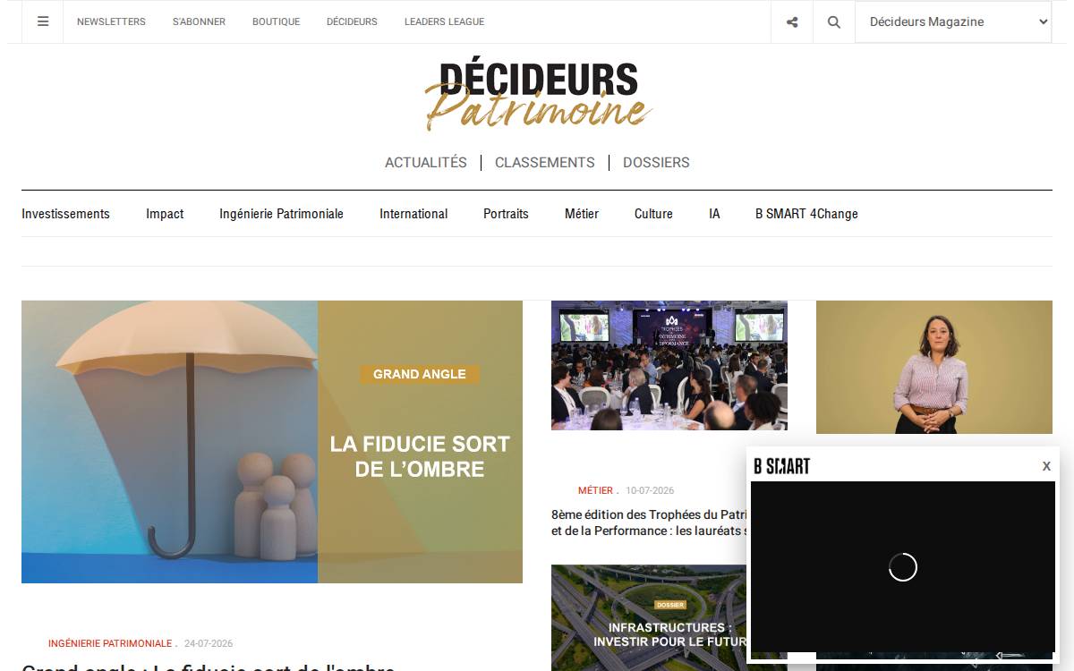 Décideurs Magazine website preview