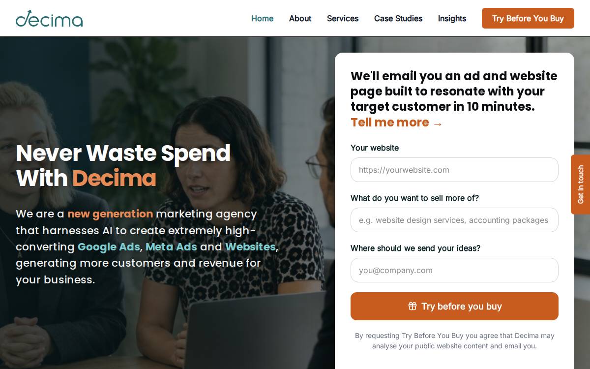 Decima2 website preview