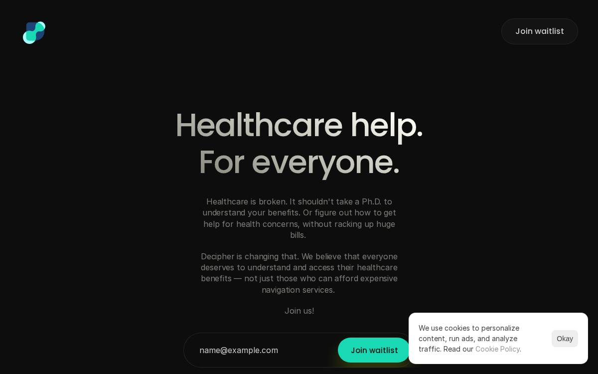 Decipherhealthcare website preview