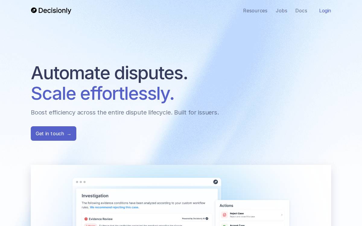 Decisionly website preview
