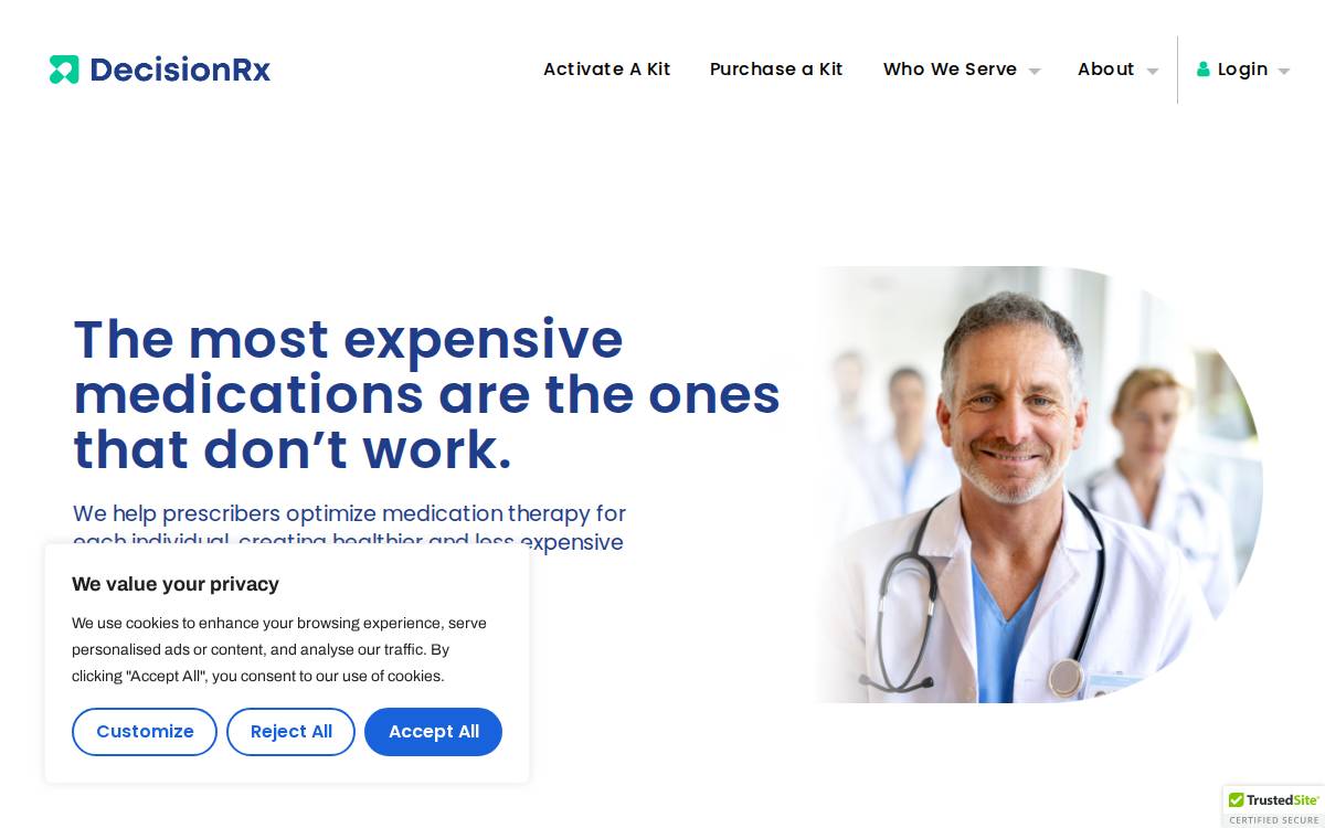 Decisionrx website preview